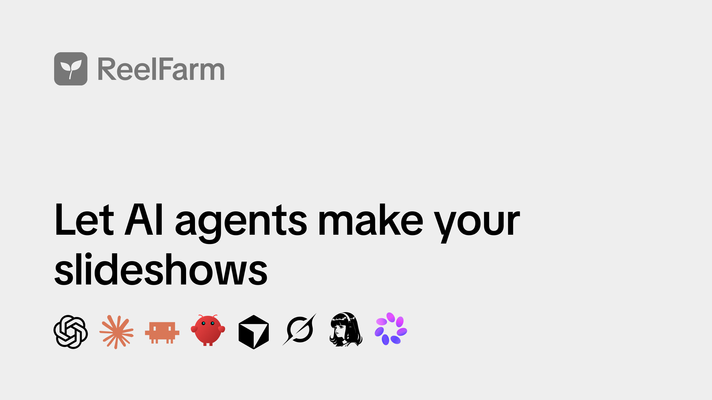Screenshot of ReelFarm, Automated faceless TikTok slideshows that post themselves